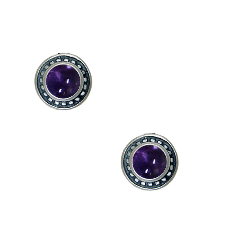 Sterling Silver Petite Iolite Post Stud Earrings
